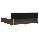 vidaXL Boxspring ágy matraccal sötétbarna 200 x 200 cm szövet