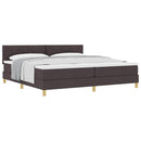 vidaXL Boxspring ágy matraccal sötétbarna 200 x 200 cm szövet