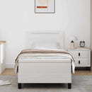 vidaXL Ágykeret matraccal matracmal Fehér 90 x 200 cm Műbőr