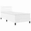 vidaXL Ágykeret matraccal matracmal Fehér 90 x 200 cm Műbőr