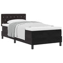 vidaXL Rugós ágy matraccal matracmal Fekete 90 x 190 cm szövet