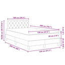 vidaXL Rugós ágy matraccal matracmal Fekete 120 x 200 cm szövet