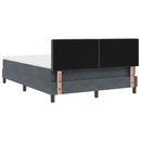 vidaXL Rugós ágy matraccal matracmal Sötétszürke 140 x 190 cm szövet