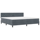 vidaXL Rugós ágy matraccal matracmal Sötétszürke 200 x 200 cm szövet