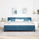 vidaXL Rugós ágy matraccal matracmal Sötétkék 200 x 200 cm szövet