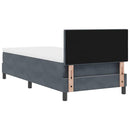 vidaXL Rugós ágy matraccal matracmal Sötétszürke 90 x 190 cm szövet