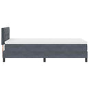vidaXL Rugós ágy matraccal matracmal Sötétszürke 90 x 190 cm szövet