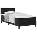 vidaXL Rugós ágy matraccal matracmal Fekete 90 x 200 cm szövet
