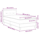 vidaXL Rugós ágy matraccal matracmal Fekete 90 x 200 cm szövet