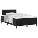 vidaXL Rugós ágy matraccal matracmal Fekete 120 x 190 cm szövet