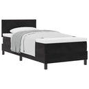 vidaXL Rugós ágy matraccal matracmal Fekete 90 x 190 cm szövet