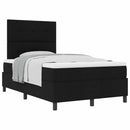 vidaXL Boxrugós ágy matracmal fejtámlával Fekete 120 x 190 cm szövet