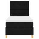 vidaXL Boxrugós ágy fejtámlával Fekete 100 x 200 cm szövet