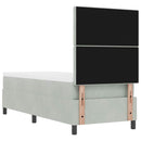 vidaXL Boxrugós ágy matracmal Világosszürke 80 x 200 cm Bársony