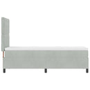 vidaXL Boxrugós ágy matracmal Világosszürke 80 x 200 cm Bársony
