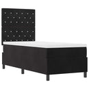 vidaXL Boxrugós ágy matracmal fejtámlával Fekete 80 x 200 cm Bársony