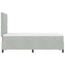 vidaXL Boxrugós ágy matracmal Világosszürke 120 x 190 cm Bársony