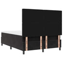 vidaXL Boxrugós ágy matracmal fejtámlával Fekete 160 x 200 cm Bársony