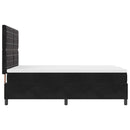 vidaXL Boxrugós ágy matracmal fejtámlával Fekete 160 x 200 cm Bársony