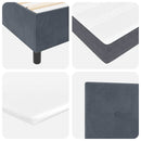 vidaXL Boxrugós ágy matracmal Sötétszürke 80 x 200 cm Bársony