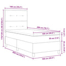 vidaXL Boxrugós ágy matracmal Világosszürke 100 x 200 cm Bársony