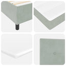 vidaXL Boxrugós ágy matracmal Világosszürke 120 x 190 cm Bársony