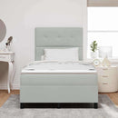 vidaXL Boxrugós ágy matracmal Világosszürke 120 x 190 cm Bársony