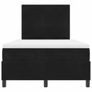 vidaXL Boxrugós ágy matracmal fejtámlával Fekete 120 x 190 cm Bársony