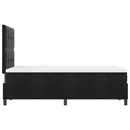 vidaXL Boxrugós ágy matracmal fejtámlával Fekete 120 x 190 cm Bársony