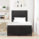 vidaXL Boxrugós ágy matracmal fejtámlával Fekete 120 x 200 cm Bársony