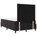 vidaXL Boxrugós ágy matracmal fejtámlával Fekete 120 x 200 cm Bársony