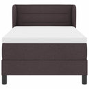 vidaXL Boxspring ágy matraccal matracmal sötétbarna 80 x 200 cm szövet