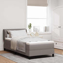 vidaXL Boxspring ágy matraccal matracmal Tópszínű 80 x 200 cm szövet