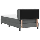 vidaXL Boxspring ágy matraccal Sötétszürke 90 x 190 cm szövet