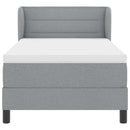 vidaXL Boxspring ágy matraccal Világosszürke 90 x 200 cm szövet
