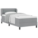 vidaXL Boxspring ágy matraccal Világosszürke 90 x 200 cm szövet