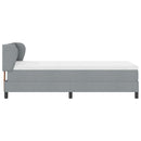 vidaXL Boxspring ágy matraccal Világosszürke 90 x 200 cm szövet