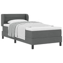 vidaXL Boxspring ágy matraccal Sötétszürke 90 x 200 cm szövet