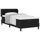 vidaXL Boxspring ágy matraccal matracmal Fekete 90 x 200 cm szövet