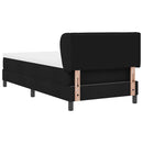 vidaXL Boxspring ágy matraccal matracmal Fekete 100 x 200 cm szövet