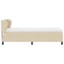 vidaXL Boxspring ágy matraccal matracmal Krém 100 x 200 cm szövet