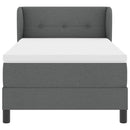 vidaXL Boxspring ágy matraccal Sötétszürke 90 x 190 cm szövet