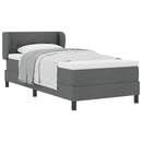 vidaXL Boxspring ágy matraccal Sötétszürke 90 x 190 cm szövet