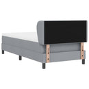 vidaXL Boxspring ágy matraccal Világosszürke 90 x 200 cm szövet