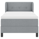 vidaXL Boxspring ágy matraccal Világosszürke 90 x 200 cm szövet