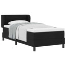 vidaXL Boxspring ágy matraccal matracmal Fekete 90 x 200 cm szövet