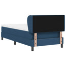 vidaXL Boxspring ágy matraccal matracmal Kék 90 x 200 cm szövet