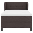 vidaXL Boxspring ágy matraccal sötétbarna 100 x 200 cm szövet