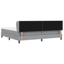 vidaXL Boxspring ágy matraccal Világosszürke 200 x 200 cm szövet