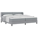vidaXL Boxspring ágy matraccal Világosszürke 200 x 200 cm szövet
